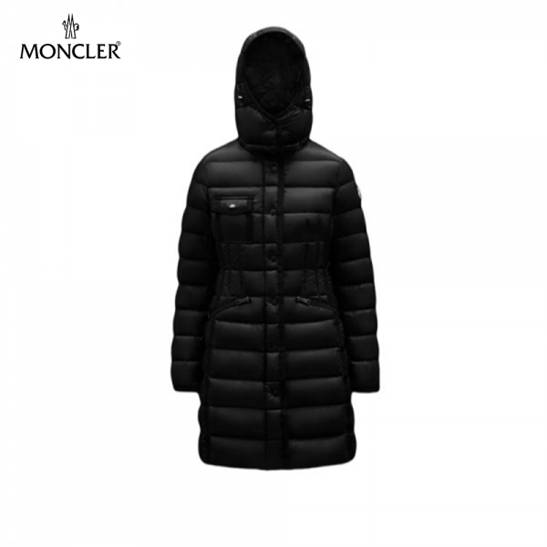 【秋冬に暖かさを】MONCLER モンクレール Hermine ロングダウンジャケット ブラック G20931C5110053048999
