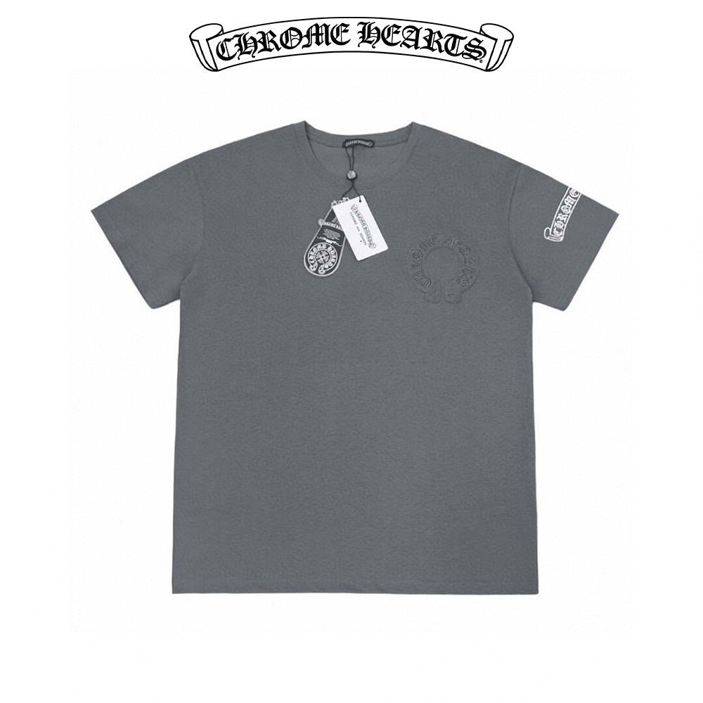 アメリカ人気♪】CHROME HEARTS クロムハーツ Logo 刺繍 半袖 Tシャツ